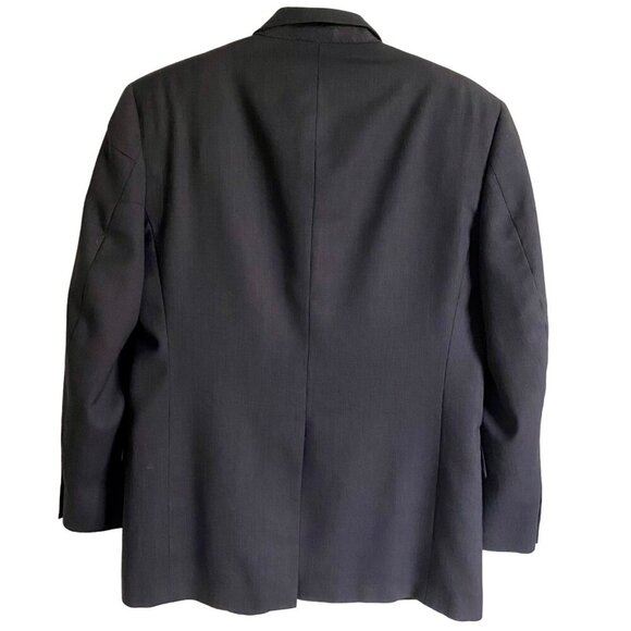 Hart Schaffner Marx Men's 2-Button Black Gray Wool Suit Jacket Blazer 40R - Picture 6 of 10